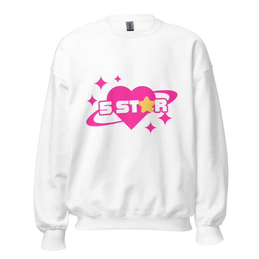 Pink Heart Five Star Sweatshirt